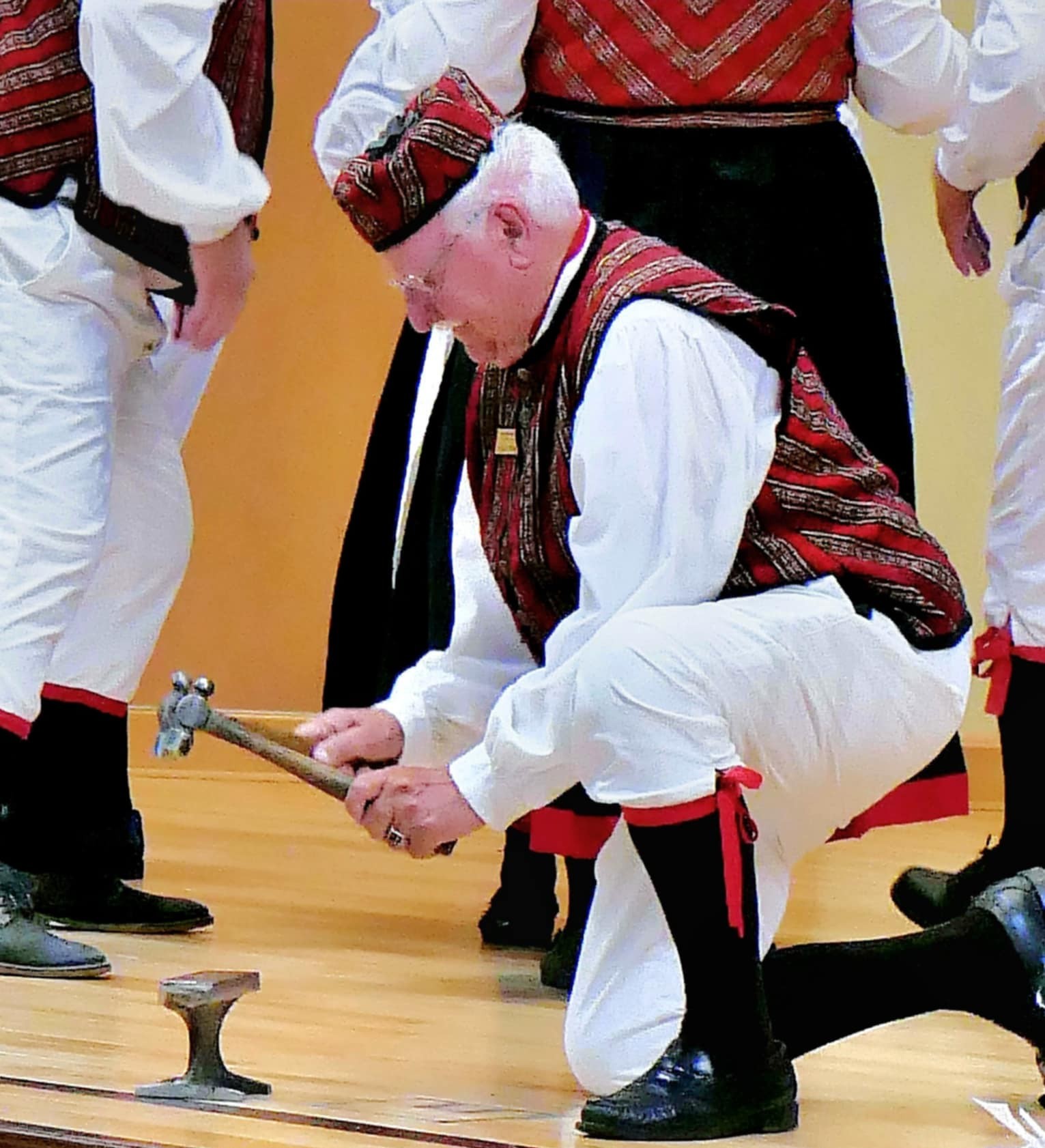 Man Hammering Nail