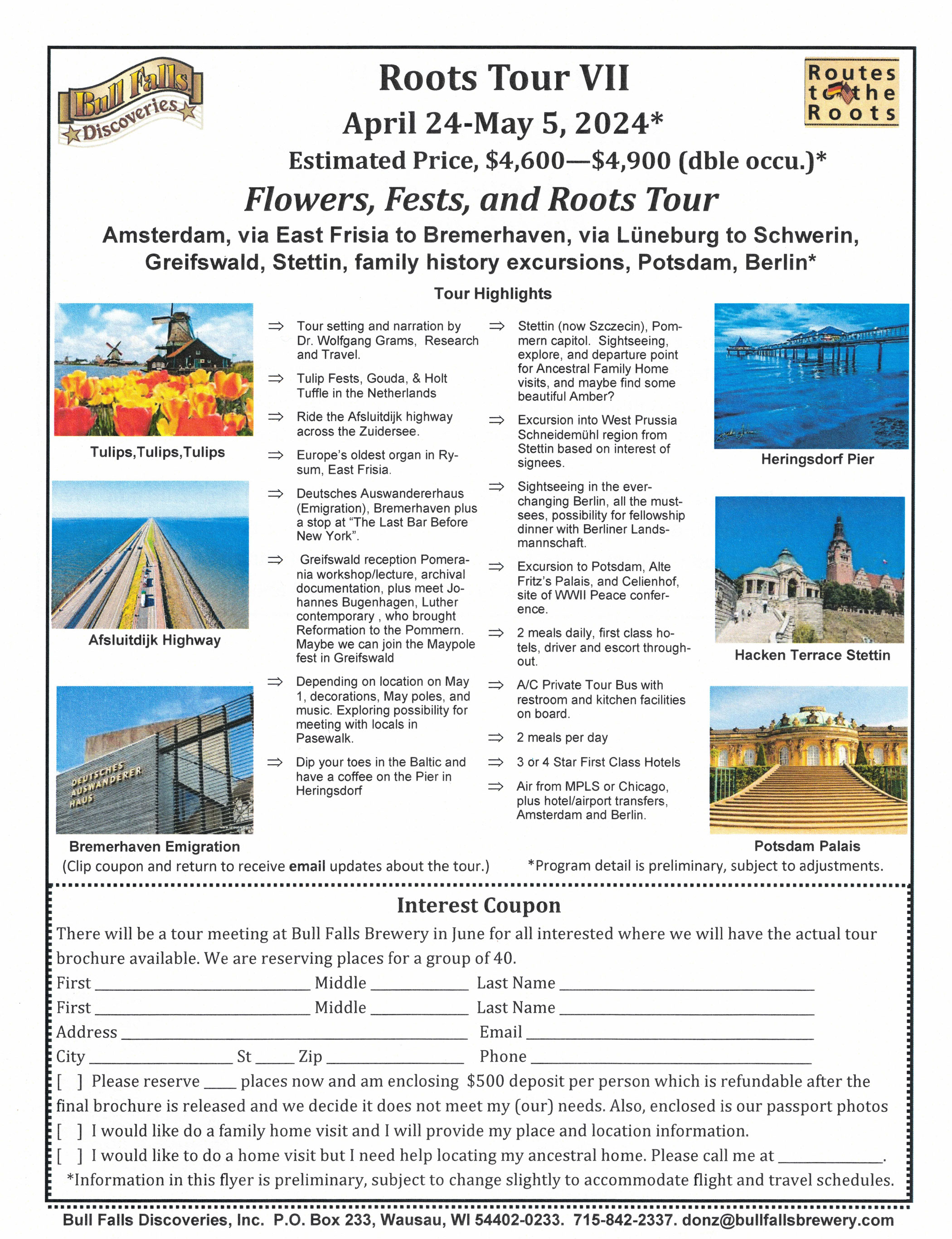 Roots Tour VII Preliminary Overview